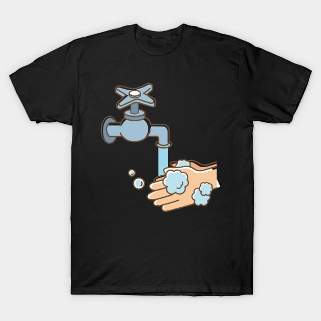 washing hands T-Shirt by gold package